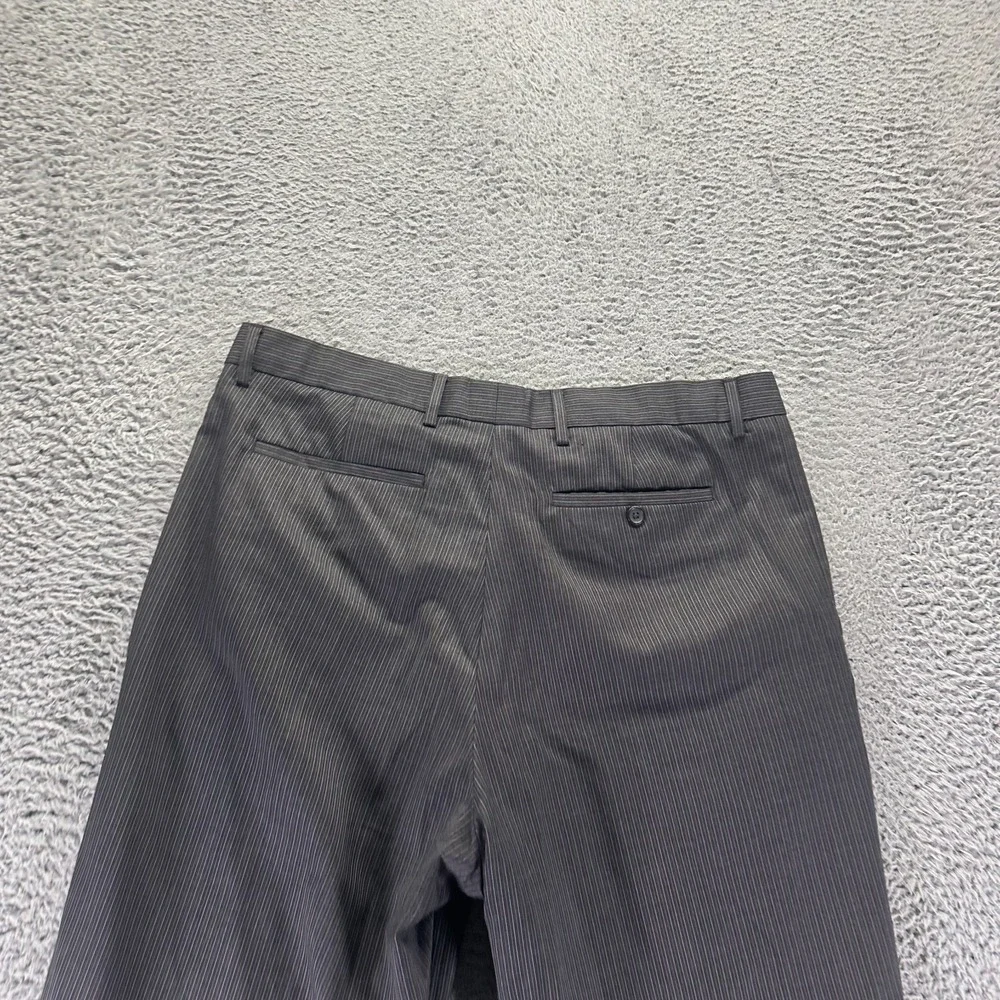 Banana Republic Pant 38x30 Gray Pinstripe Wool Dress Straight Preppy Business